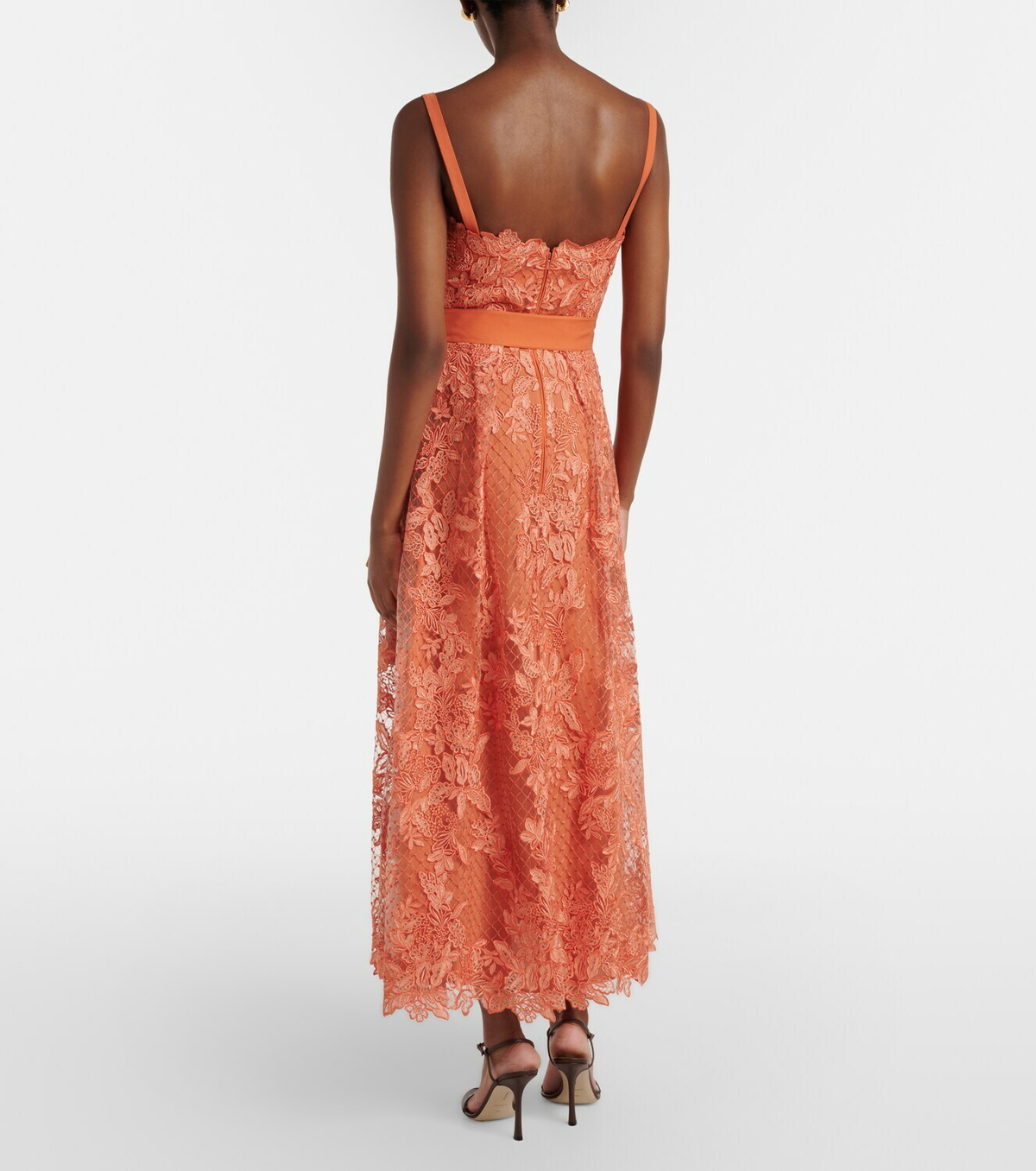 Elie Saab Embroidered lace and tulle cocktail dress