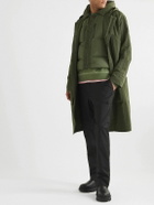 SAIF UD DEEN - Crinkled-Canvas Parka with Detachable Shell Gilet - Green