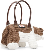 Charles Jeffrey LOVERBOY White & Brown Bulldog Bag