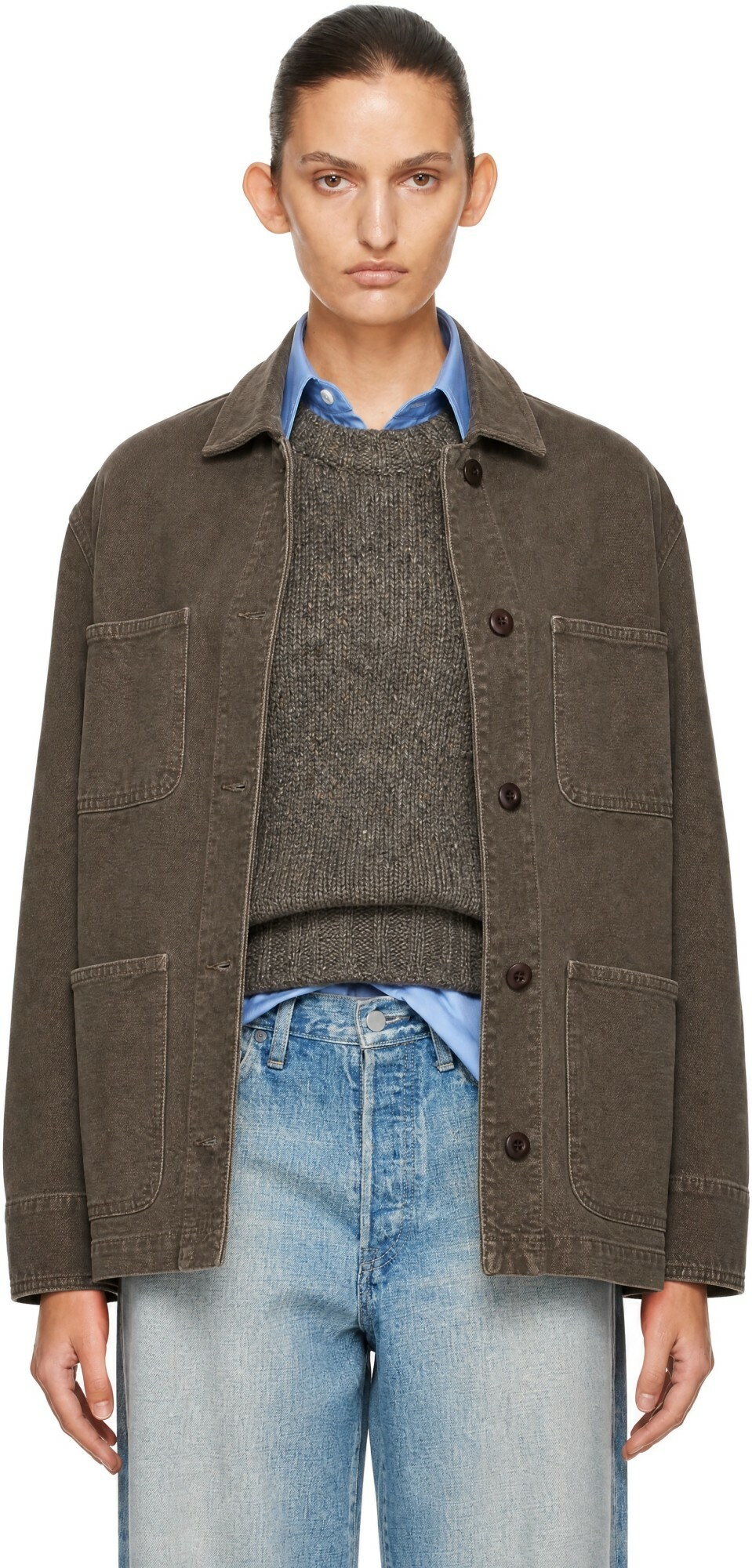 A.P.C. Brown Mina Logo Jacket