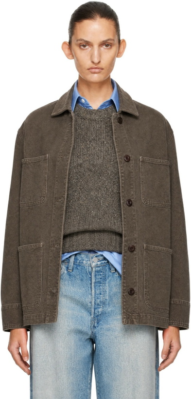 Photo: A.P.C. Brown Mina Logo Jacket