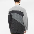 Neighborhood Men's Patchwork Crew Knit in Grey