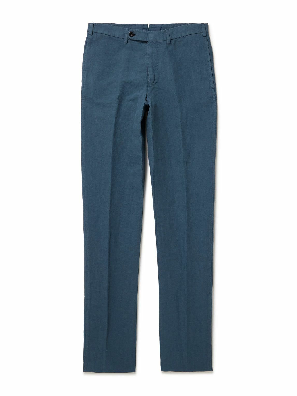 Sid Mashburn - Sport Straight-Leg Hemp and Cotton-Blend Canvas Trousers - Blue