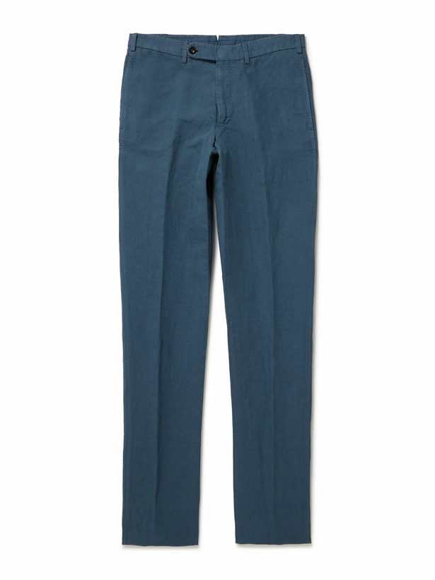 Photo: Sid Mashburn - Sport Straight-Leg Hemp and Cotton-Blend Canvas Trousers - Blue