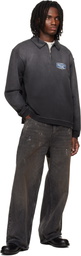 Represent Black 'Nothing Faster' Quarter Zip Sweatshirt
