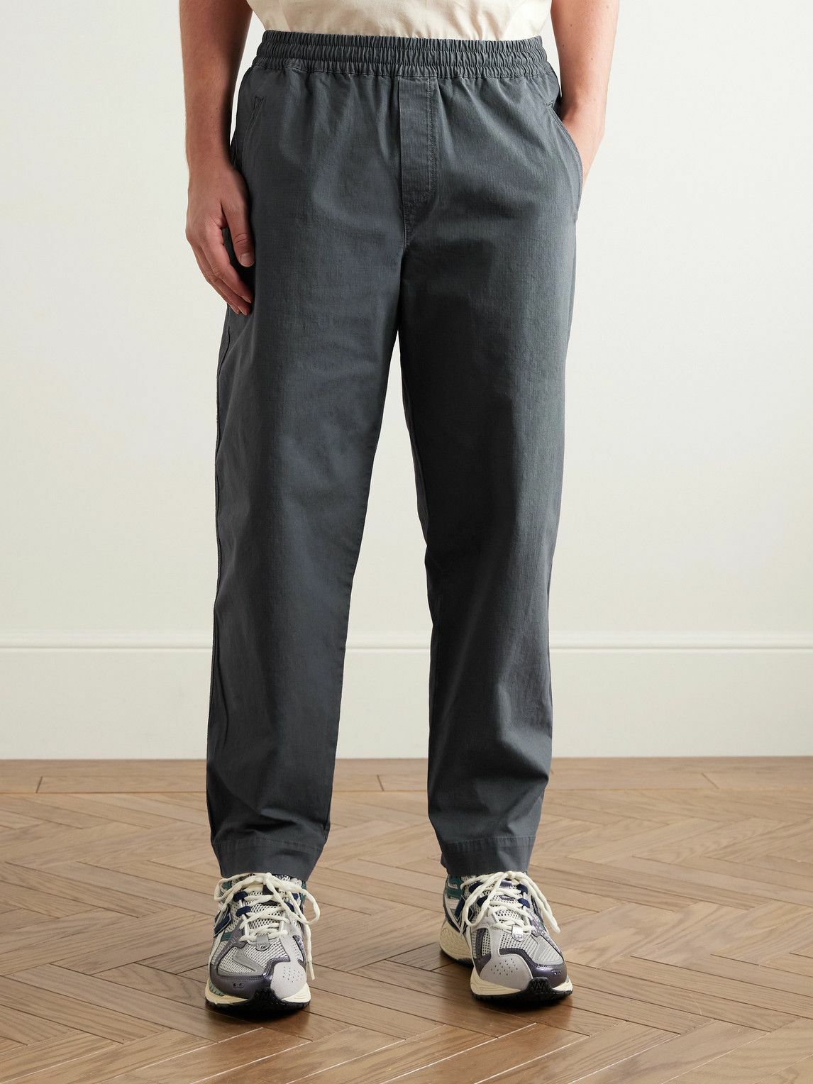 Folk - Assembly Tapered Cotton-Blend Ripstop Trousers - Gray