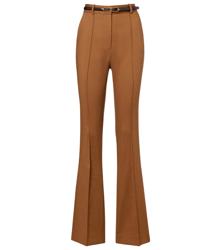 Photo: Veronica Beard Gracie belted wool flared pants
