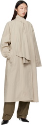 LE17SEPTEMBRE Beige Scarf Trench Coat