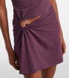 Rabanne Cutout cotton-blend jersey minidress