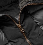 Ten C - Shearling-Trimmed Quilted Shell Down Liner - Black