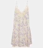 Zimmermann Halliday lace-trimmed floral linen slip dress