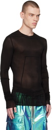 Rick Owens Black Semi-Sheer Long Sleeve T-Shirt