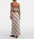 Faithfull Antibes striped cotton and linen top