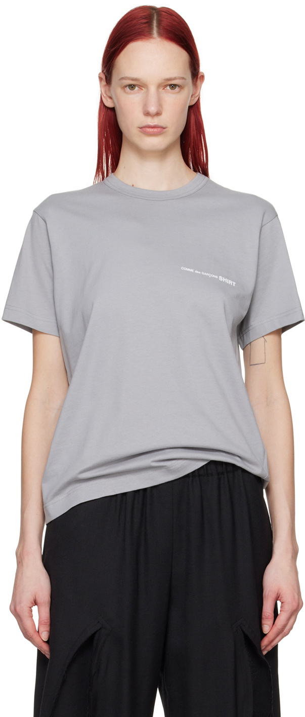 Comme des Garçons Shirt Gray Printed T-Shirt