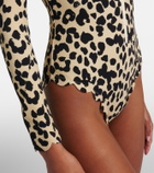 Marysia Northsea leopard-print rashguard swimsuit