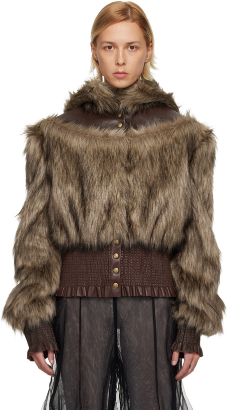 Photo: Nicklas Skovgaard SSENSE Exclusive Brown Joan Leather Jacket