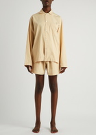 Tekla Unisex Poplin Pyjama Shirt Beige