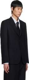 Comme des Garçons Homme Deux Navy Wool Kersey Blazer