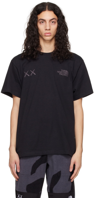 Photo: The North Face Black KAWS Edition Embroidered T-Shirt