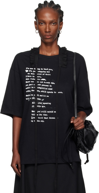 Photo: Ann Demeulemeester Black Danvald High Comfort T-shirt