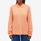 Saks Potts Women's Serena Stripe Polo in Melon Stripe