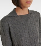 Etro Cable-knit wool polo sweater