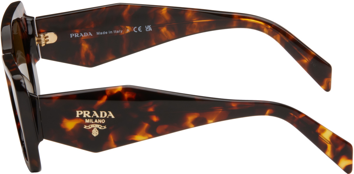PRADA ブラウン キャットアイ サングラス Prada Eyewear Brown Thick Cat Eye Acetate Sunglasses Prada