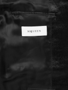 McQueen - Hammered-Satin Suit Jacket - Black