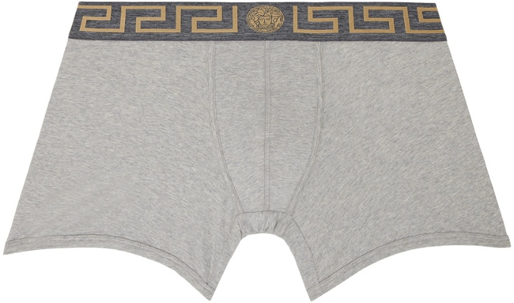 Photo: Versace Underwear Gray Greca Border Boxers