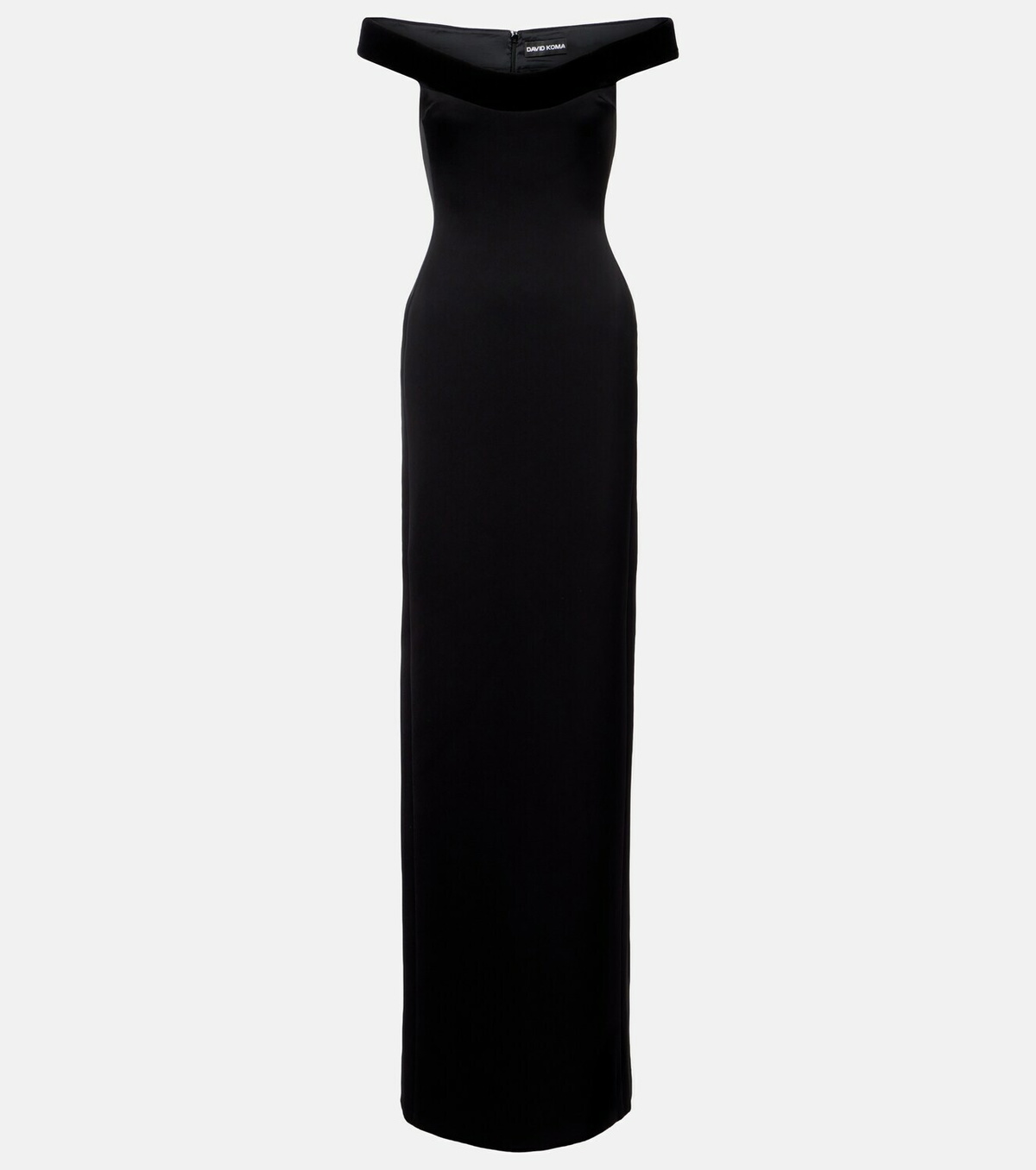 David Koma Velvet-trimmed gown