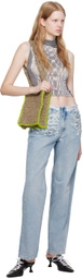 Serapis SSENSE Exclusive Beige & Green Bag