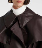 Altuzarra Tim caped leather jacket