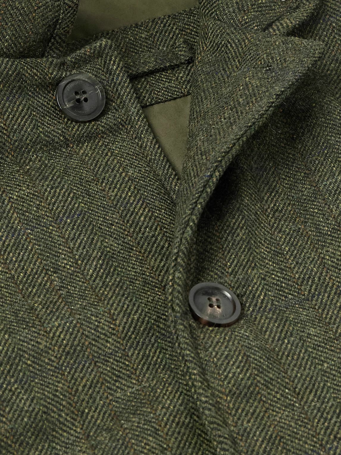 Purdey - Padded Herringbone Wool-Blend Gilet - Green
