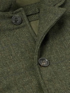 Purdey - Padded Herringbone Wool-Blend Gilet - Green