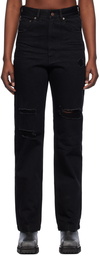 We11done Black Distressed Jeans