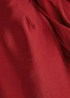 Solace London Lea Cape-effect Faille Gown Dark Red
