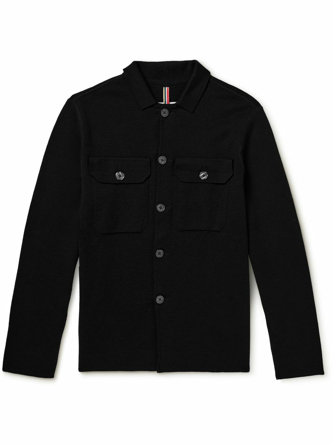 Orlebar Brown - Brigg Merino Wool Overshirt - Black