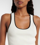 Gucci Ribbed-knit cotton-blend tank top