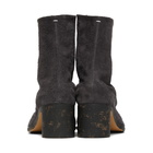 Maison Margiela Grey Suede Mid Heel Tabi Boots