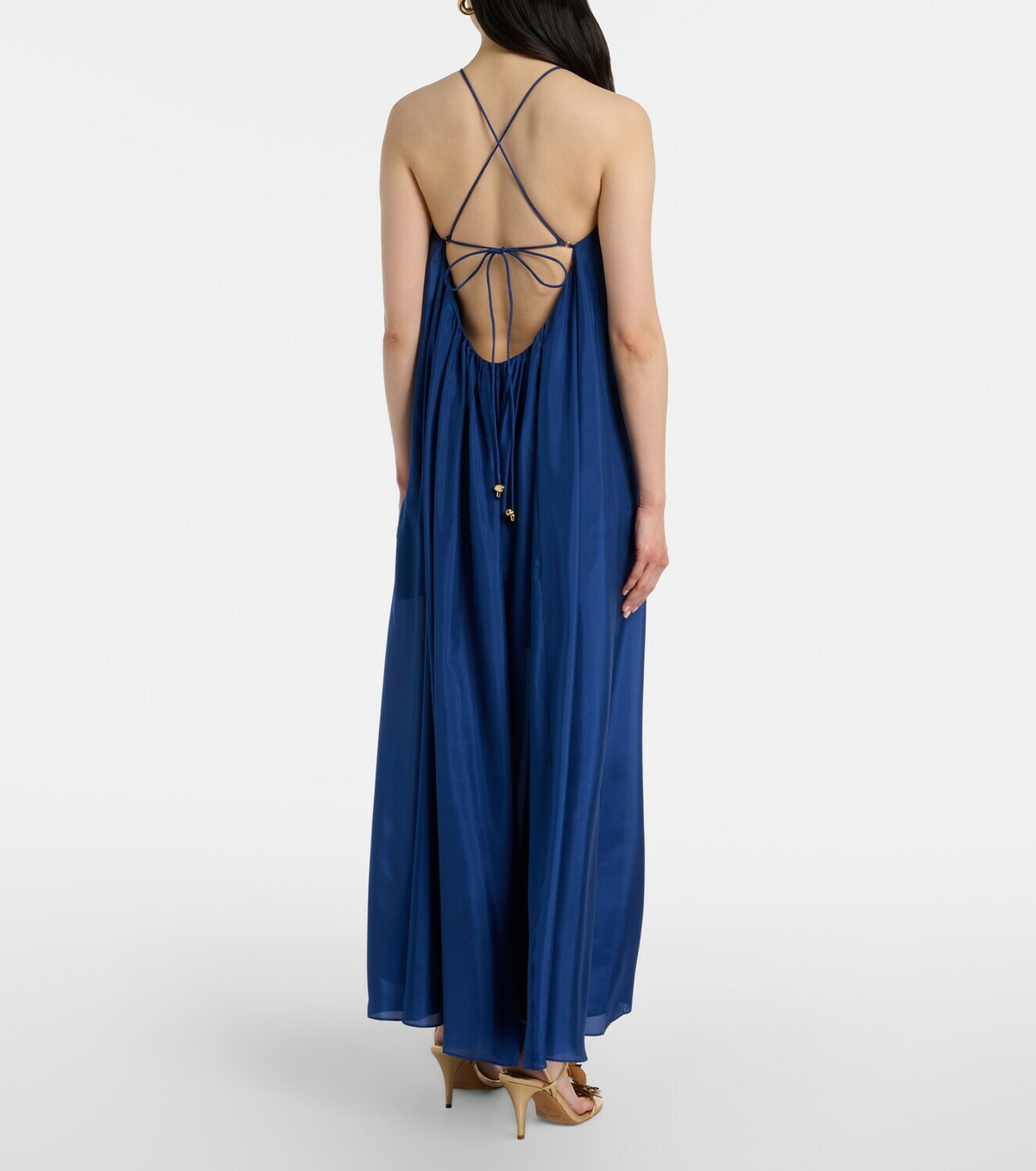 Zimmermann Aster beaded halterneck silk maxi dress