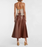Fendi Sheer ruffled silk chiffon top