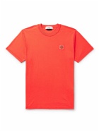 Stone Island - Logo-Appliquéd Cotton-Jersey T-Shirt - Orange