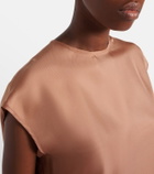Asceno Dasha silk twill top