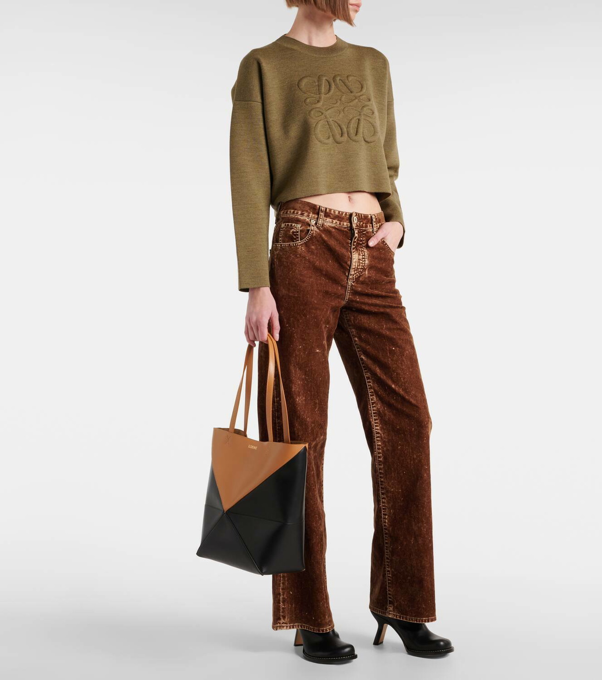 LOEWE■Brisa Tote BagA級 Loewe - Black Leather De Cushion Tote Bag | Mitchell Stores