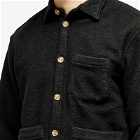 Foret Men's Ivy Wool Overshirt in Black