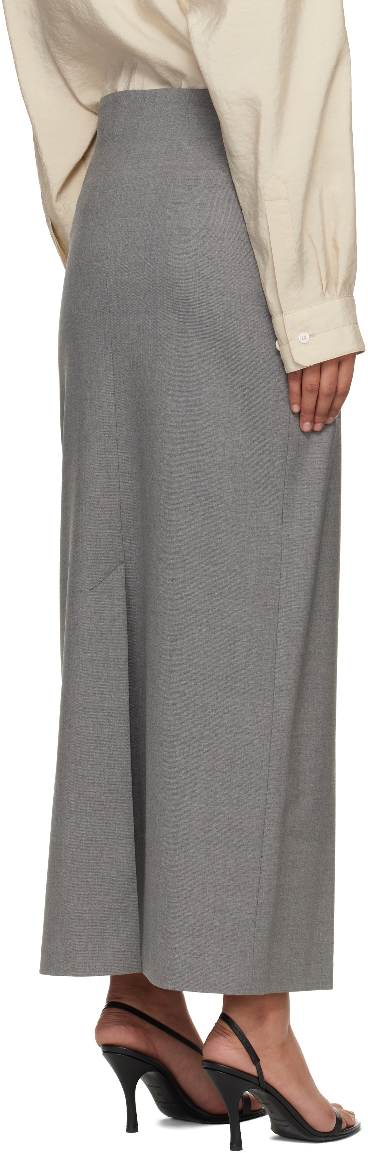 Loulou de Saison Gray Samos LDS Grain de Poudre Maxi Skirt