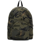 Alexander McQueen Green Small Dancing Skeletons Camouflage Backpack