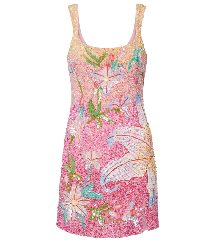 Photo: Là Fuori Floral sequined minidress