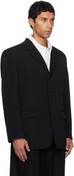 YOHJI YAMAMOTO Black Suit Gabardine CDH 3Buttons Blazer