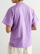 Story Mfg. - Grateful Printed Organic Cotton-Jersey T-shirt - Purple